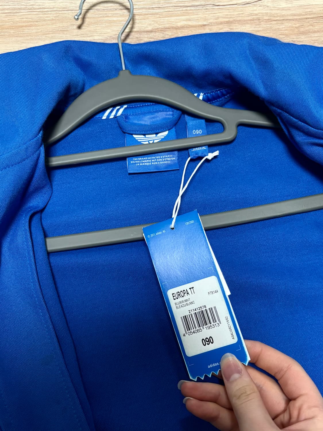 새상품 아디다스 트랙탑 져지 블루 90사이즈 상품이미지5