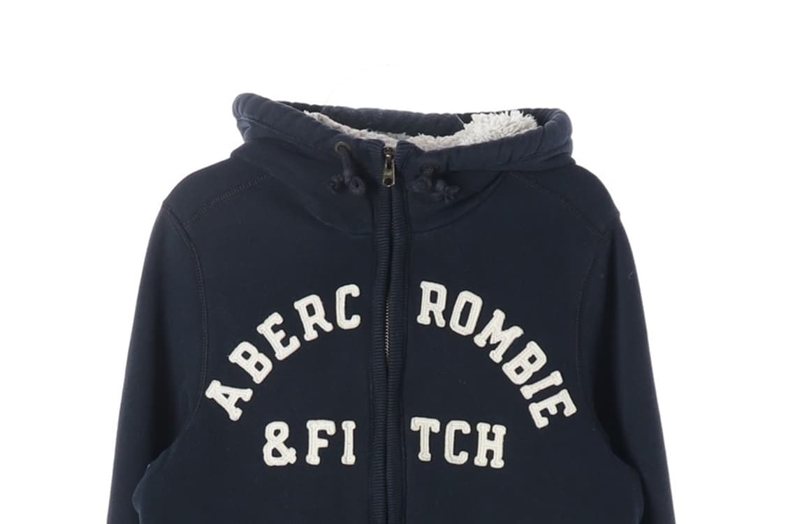 아베크롬비 앤 피치 빅로고 양털 안감 후드집업 L 상품이미지4