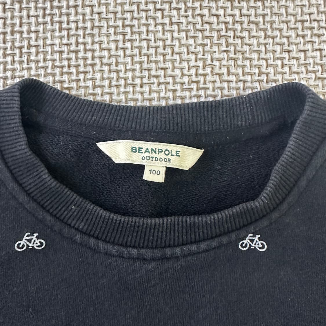 100 빈폴 자전거 패턴 맨투맨 0423D 상품이미지2