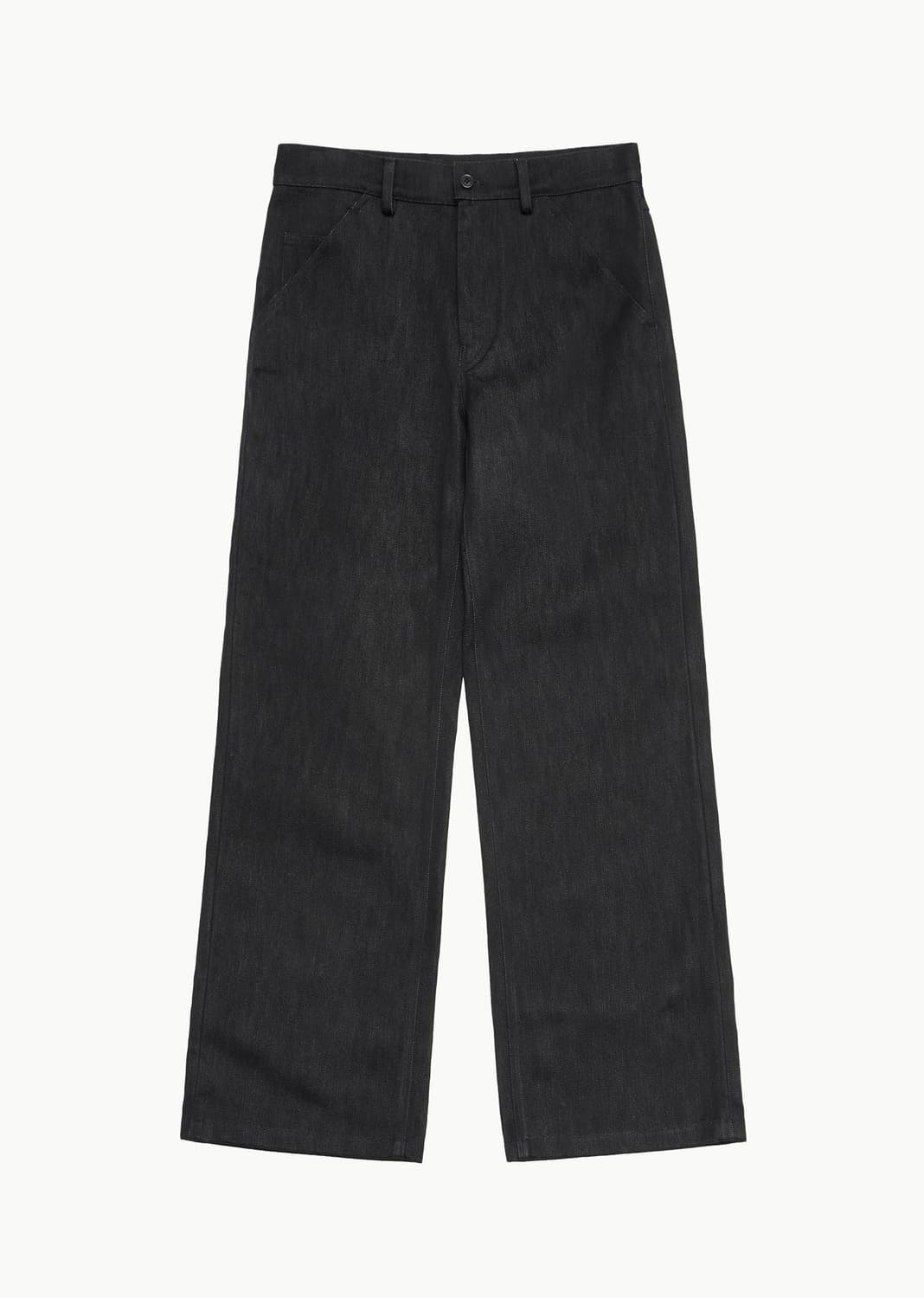 Gabardine Trousers Black Rustic 상품이미지1