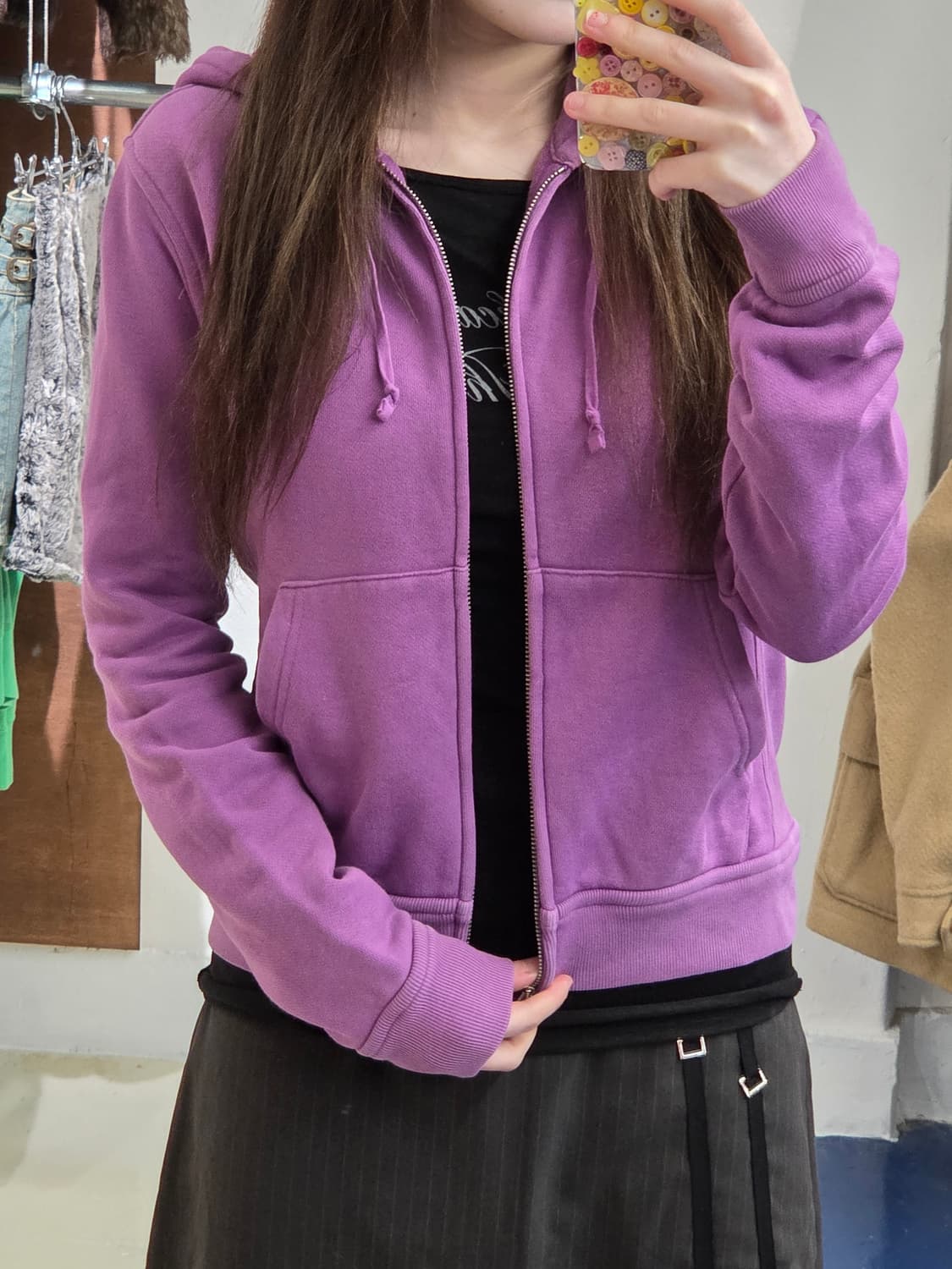 PRL 폴로 랄프로렌 퍼플 후드집업 상품이미지2