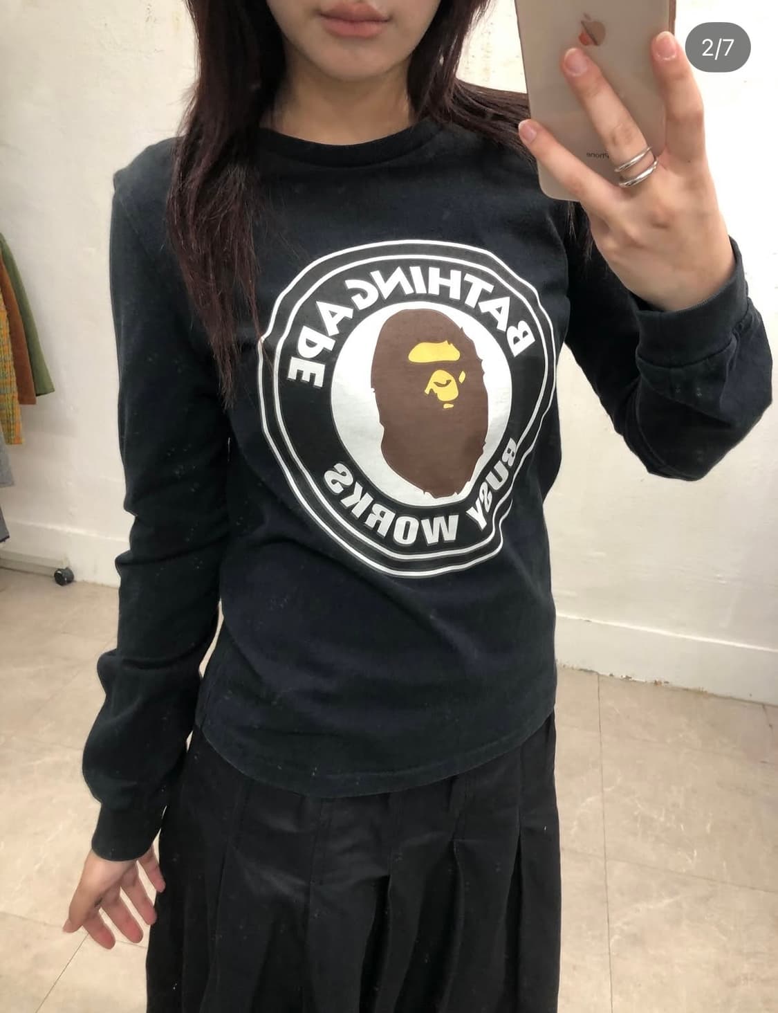 베이프 딱붙핏 롱슬리브 상품이미지2