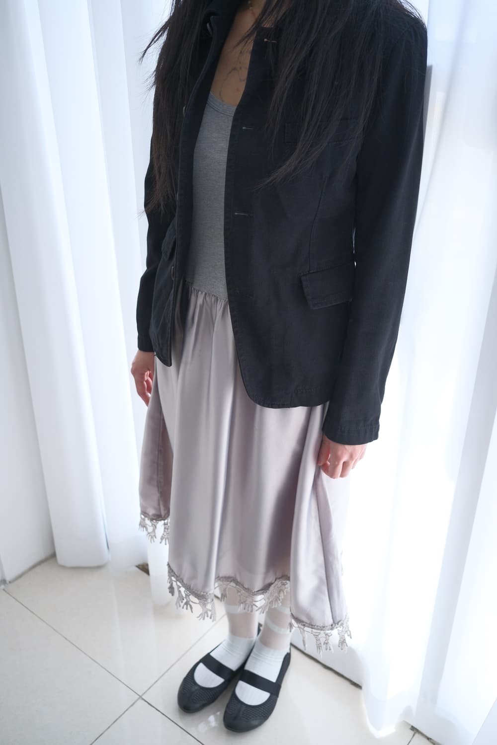 Round collar cotton jacket  상품이미지3