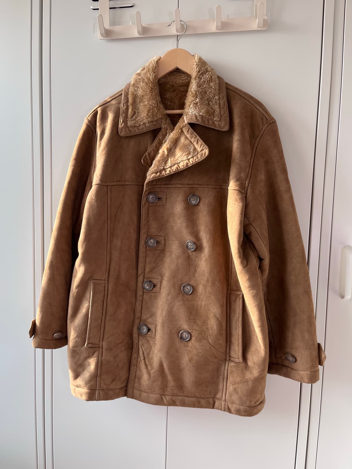 빈티지 스웨이드 무스탕 퍼코트 상품이미지5