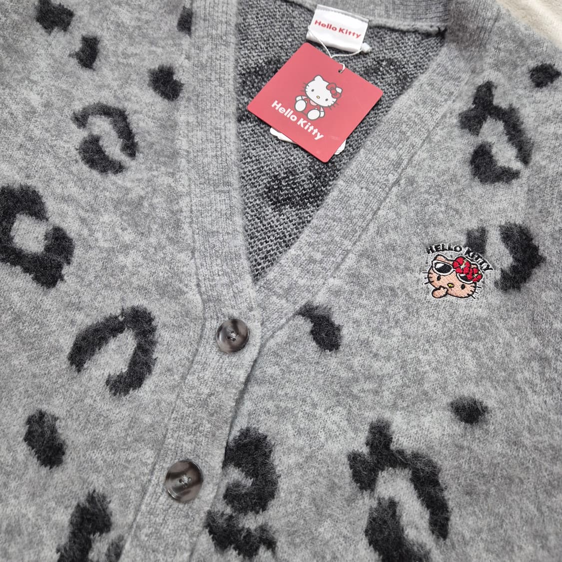 HELLO KITTY 헬로키티 레오파드 가디건 성인M 새상품 상품이미지3