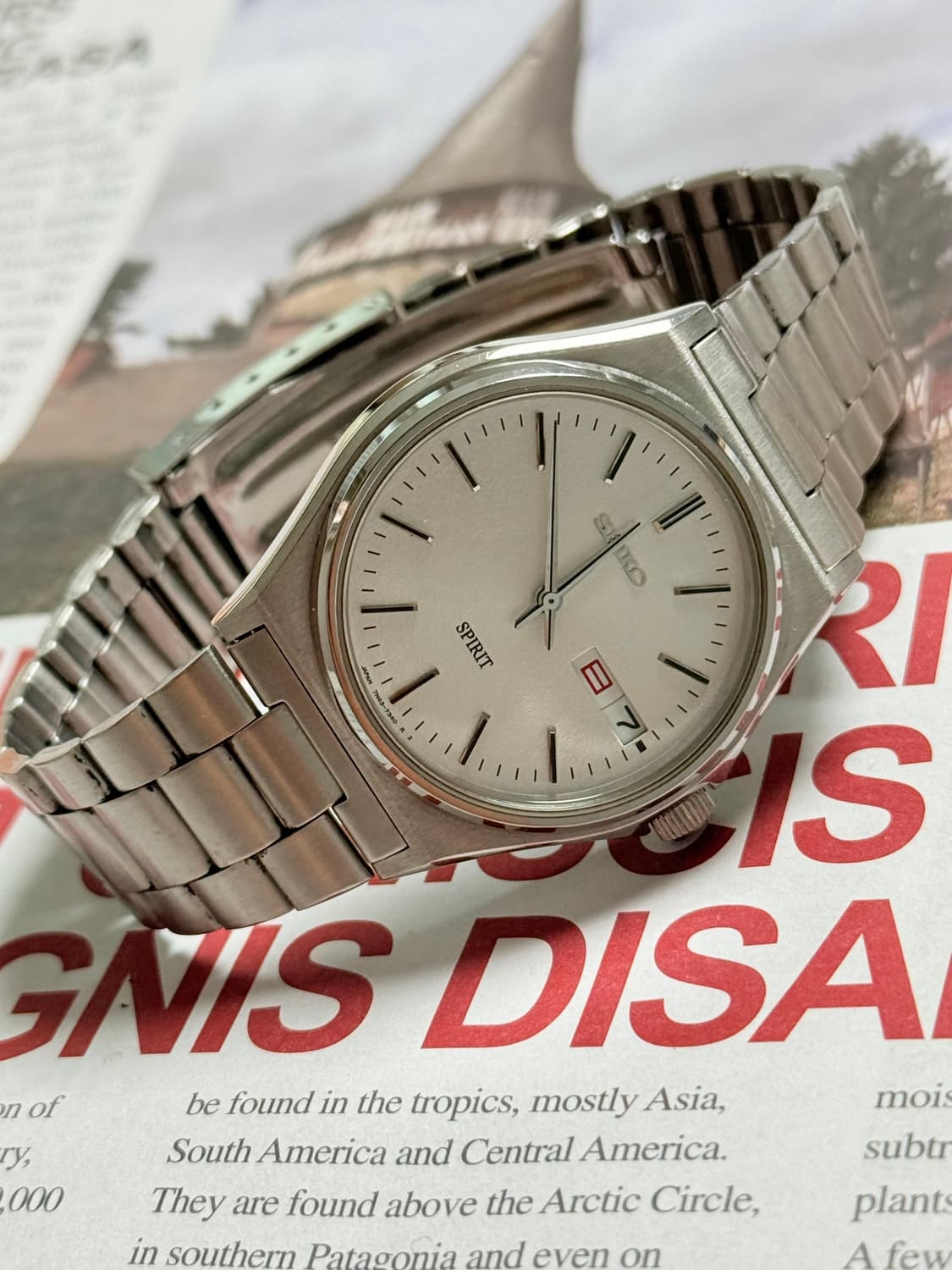 Seiko 세이코 SPRIT 쿼츠 데이 데이트 샌드 블라스트 상품이미지4