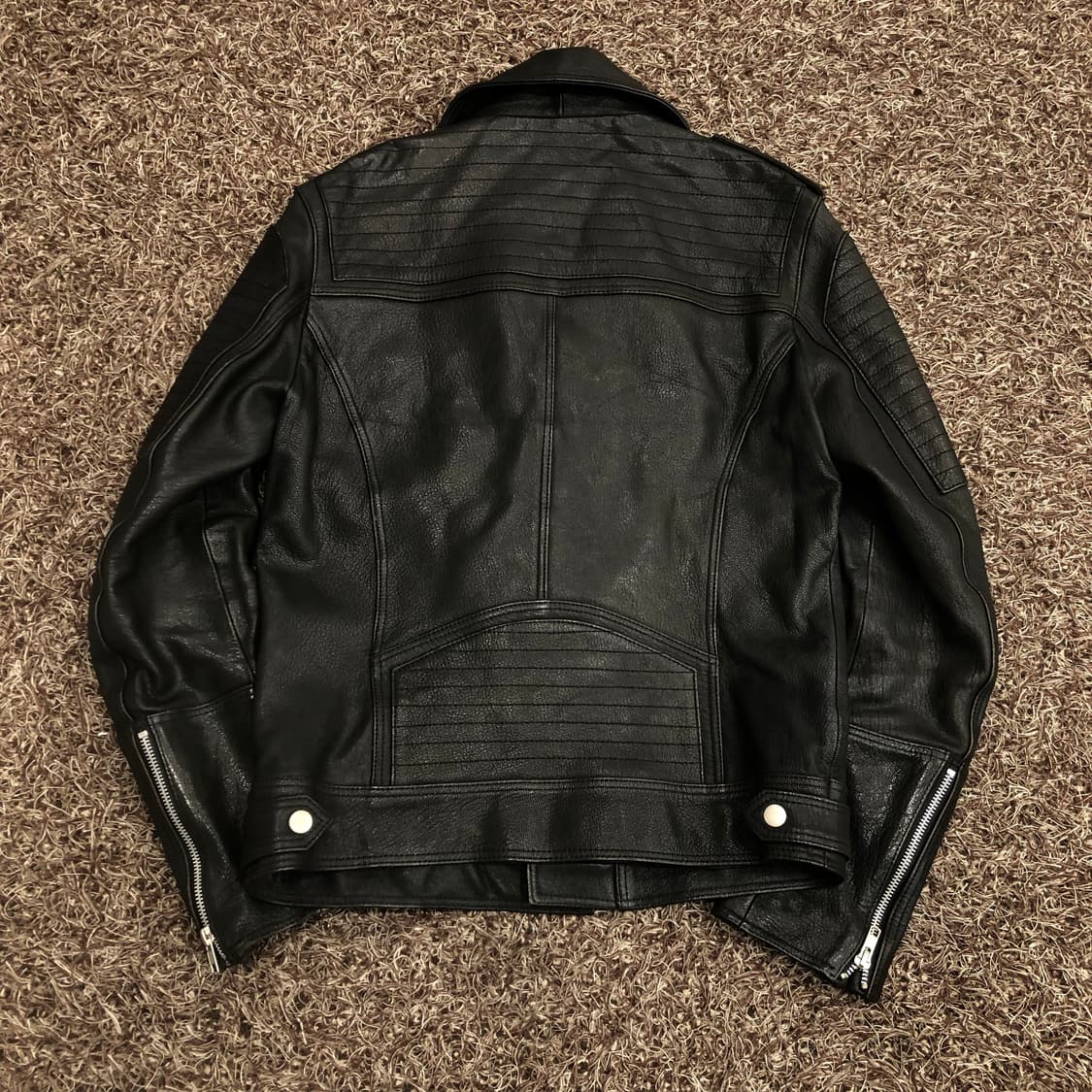 206옴므 양가죽 레더 라이더 자켓 상품이미지5