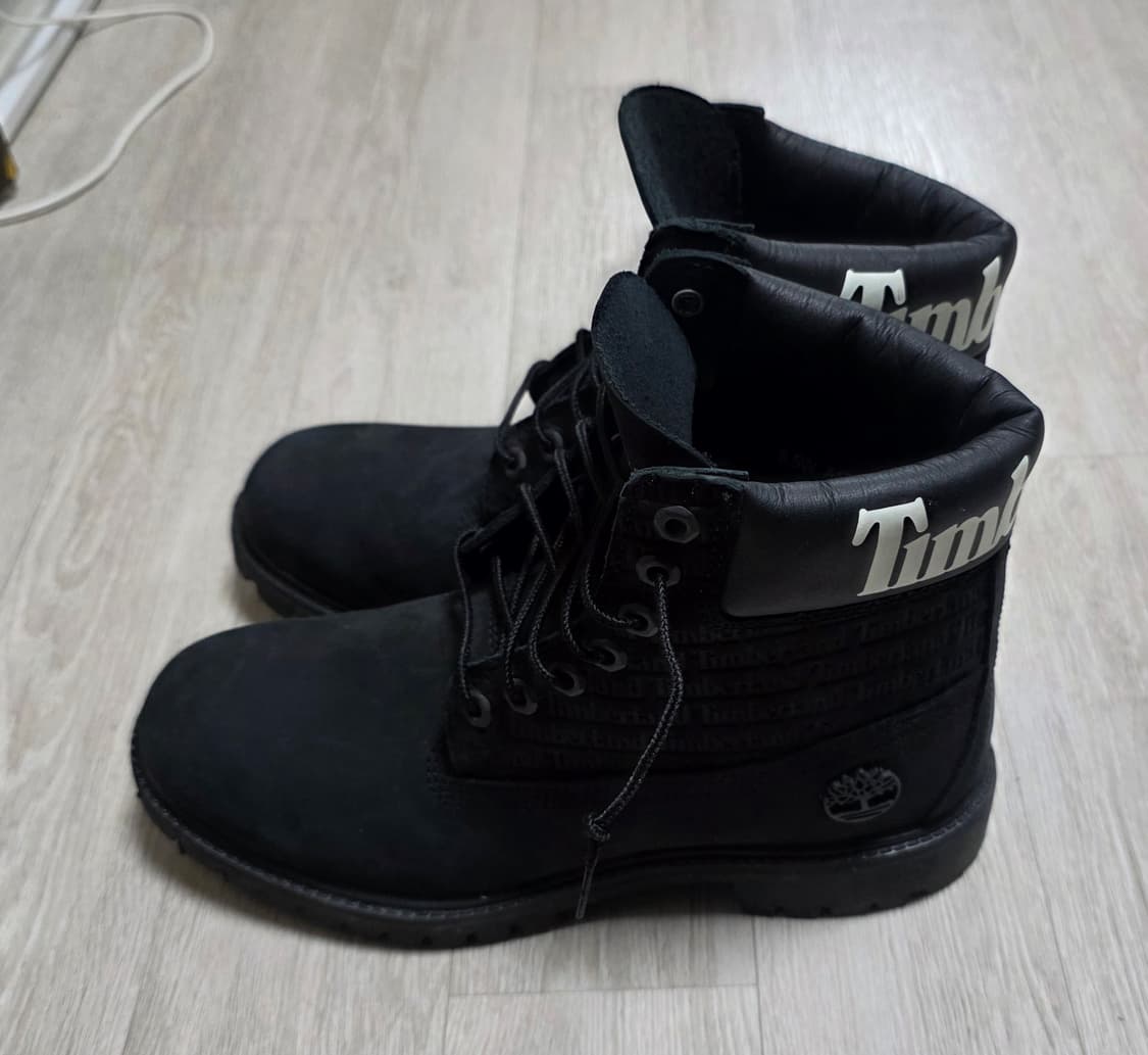 [265~270]팀버랜드 6인치 프리미엄 레터링 블랙 부츠 상품이미지1