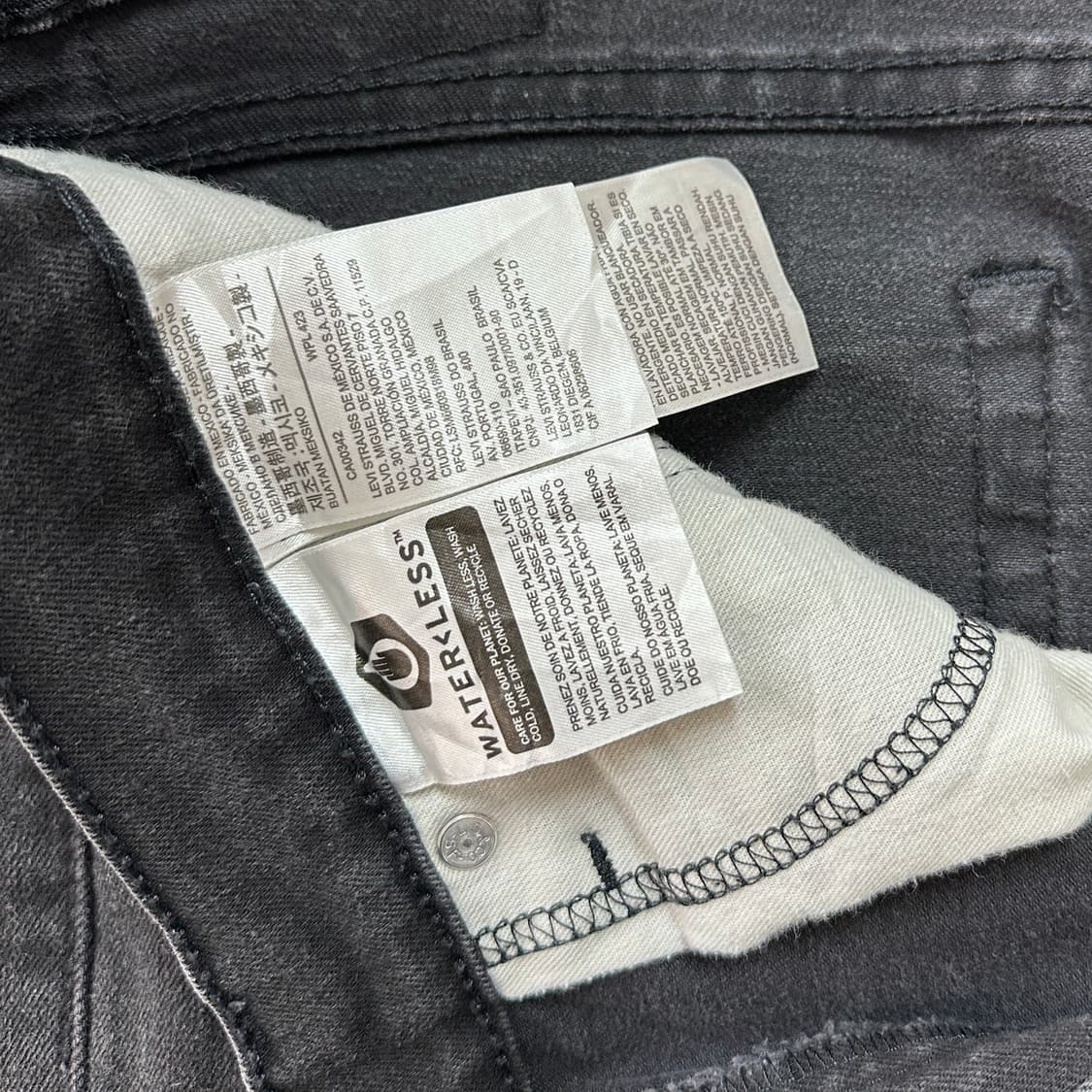 리바이스 505 블랙 진 데님 팬츠 34 상품이미지7