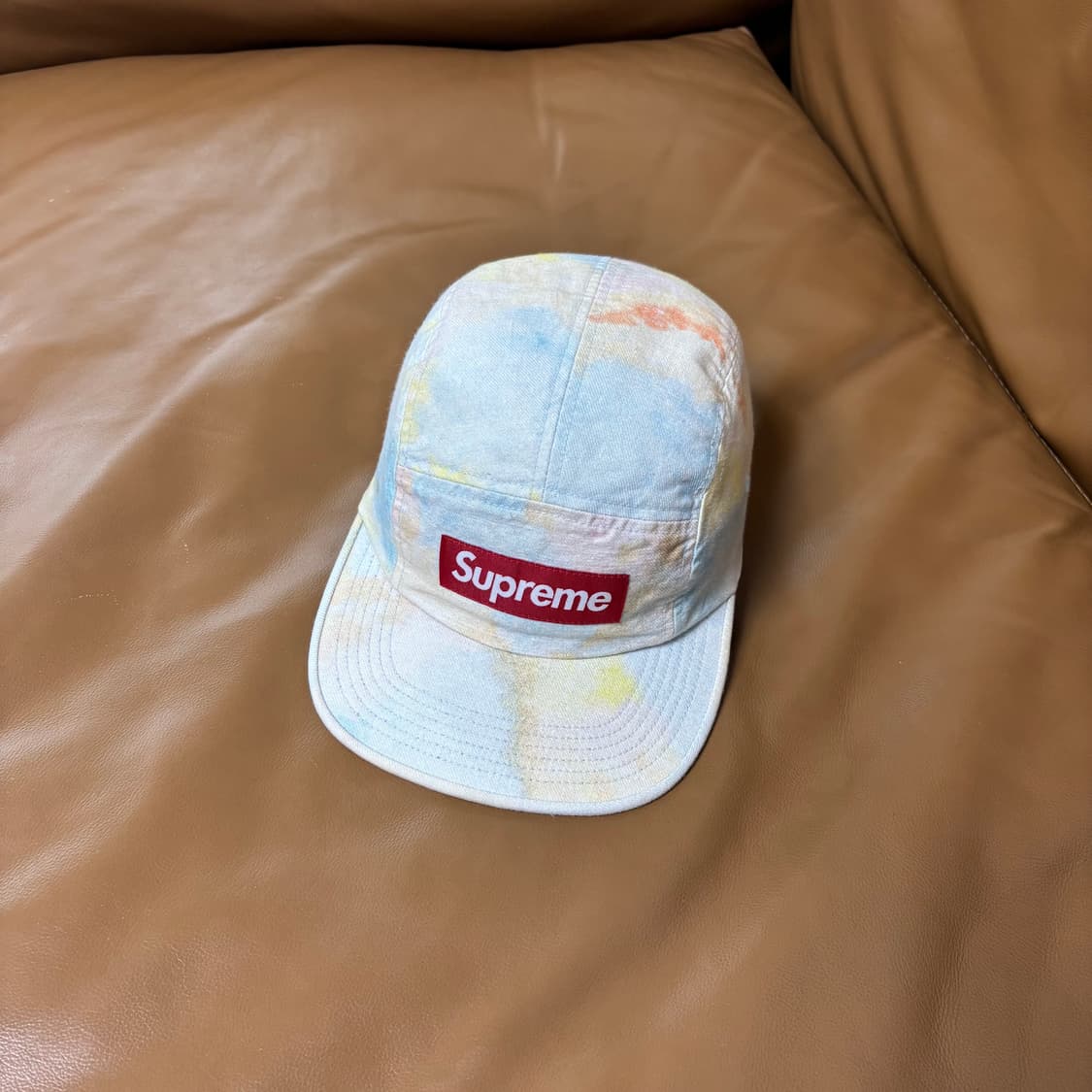 슈프림 캠프캡 모자 박스로고 멀티 컬러 다이드 상품이미지1
