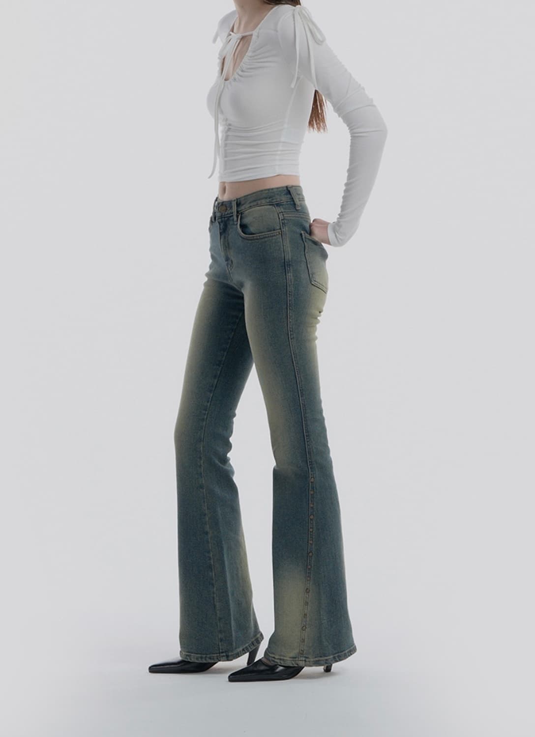 MNEM 므넴 워시드 부츠컷 상품이미지2