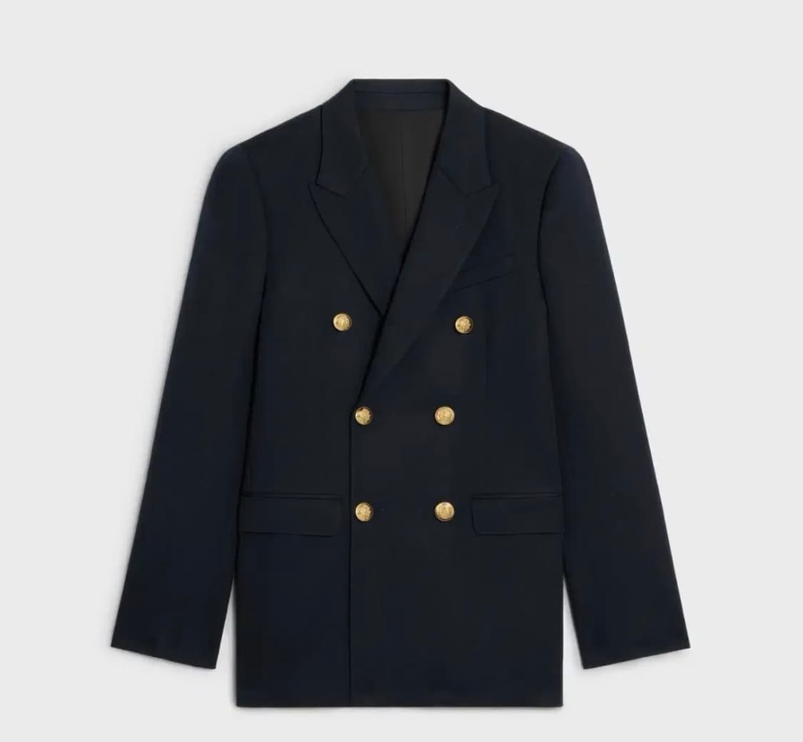 [강동원님 착용] 셀린느 20ss 네이비 금장 버튼 자켓 상품이미지4