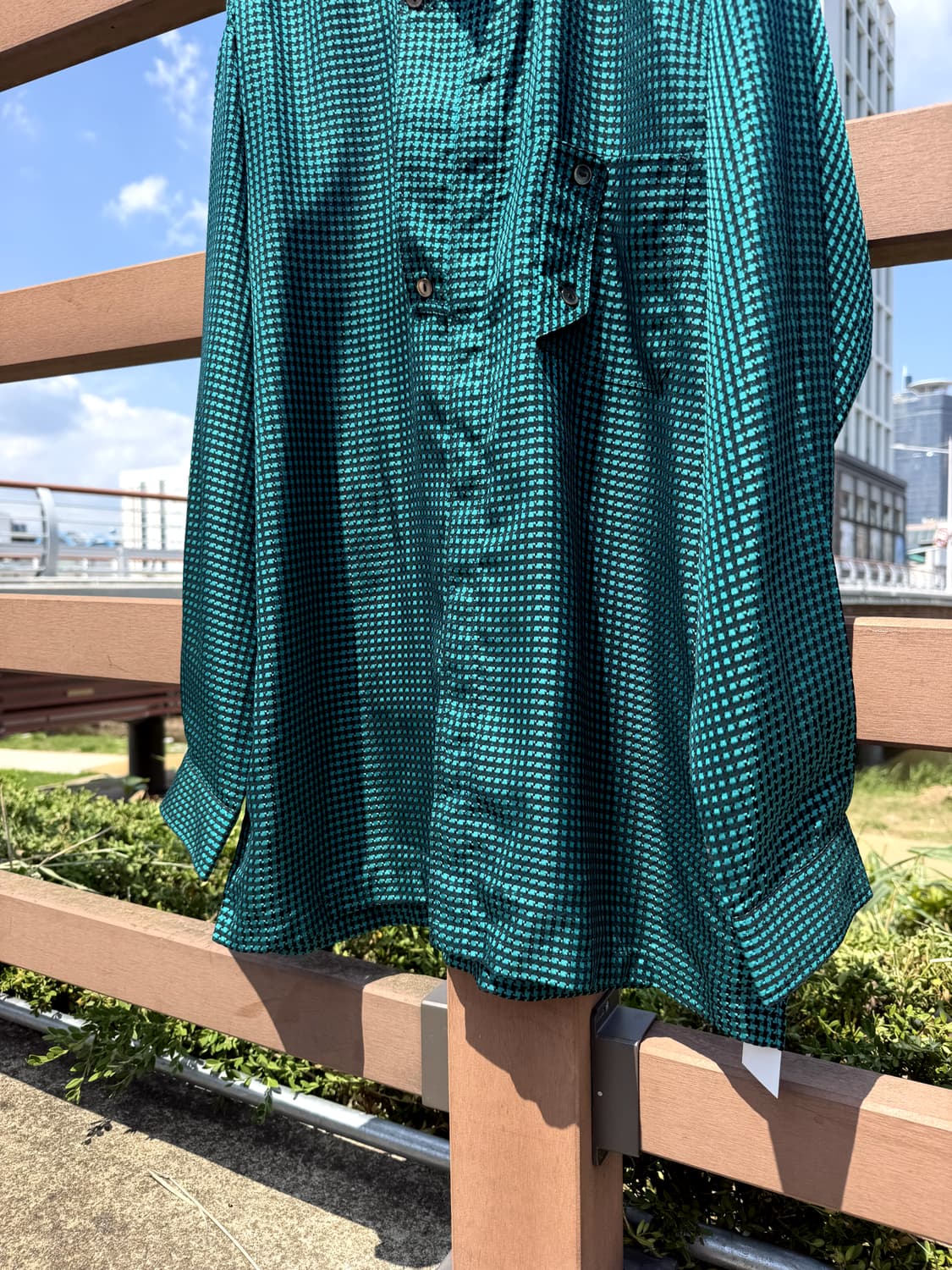  Angelo Green Jacquard Pattern Shirt 상품이미지4
