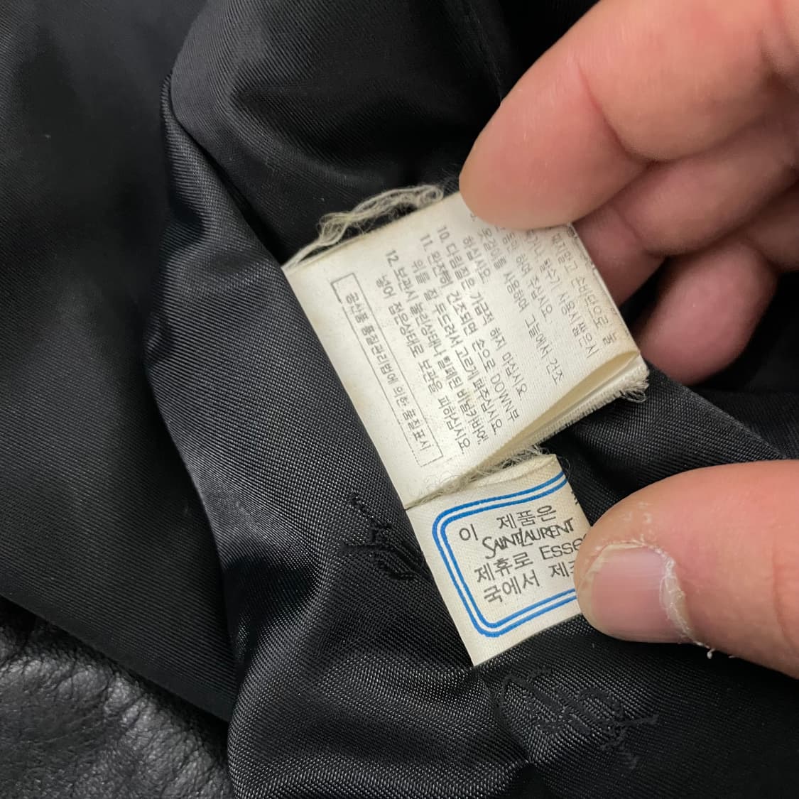 입생로랑 90s 리얼레더 양가죽 퍼 봄버 가죽자켓 상품이미지10