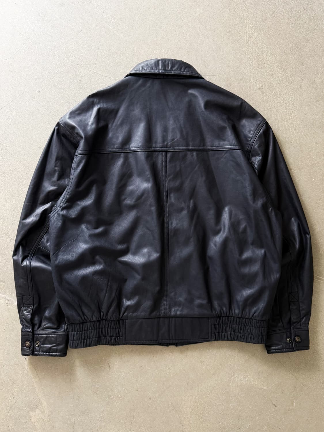Vintage Move Leather Bomber Jacket 상품이미지4