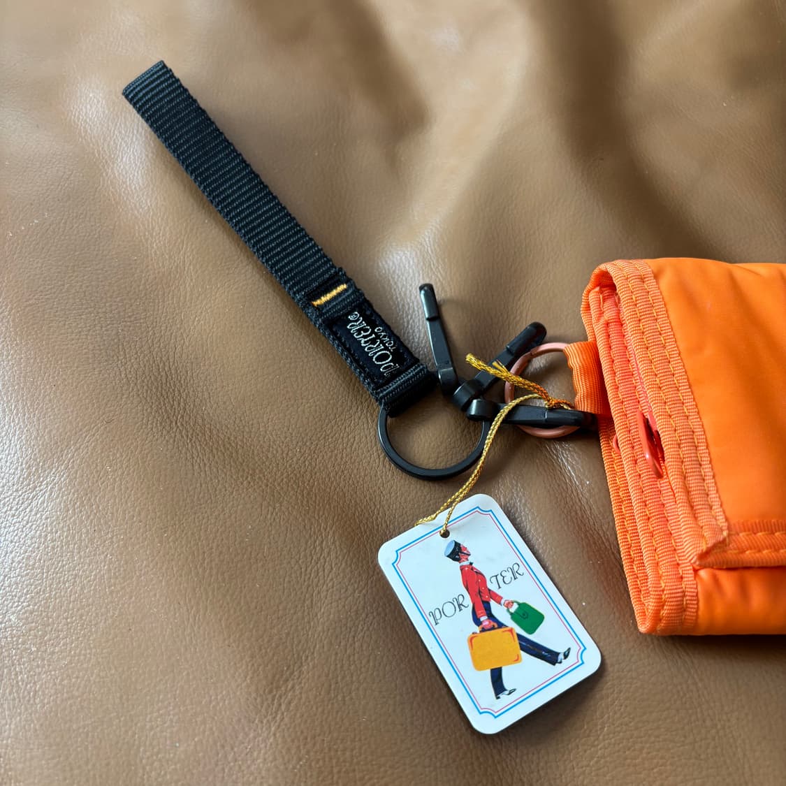 PORTER 포터 캡슐 월렛 지갑 오렌지 (스트랩 포함) 상품이미지3