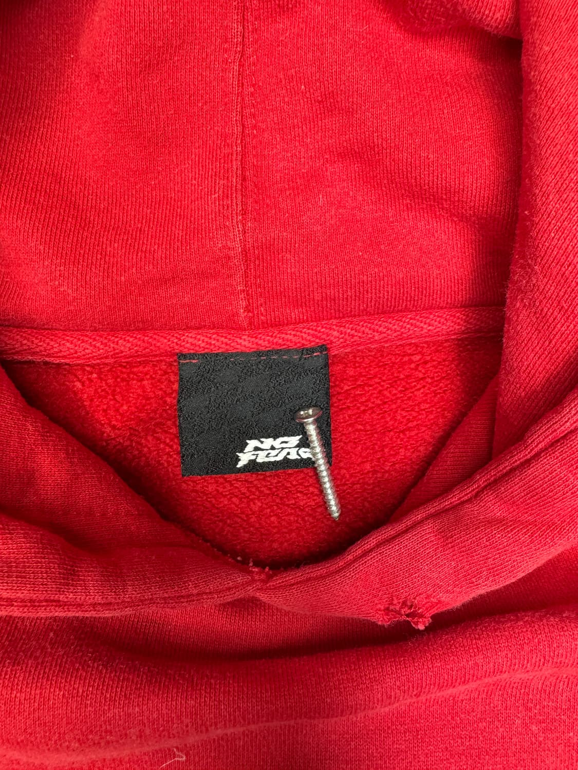 빈티지 00s 노피어 nofear 후드 레드 S 상품이미지4