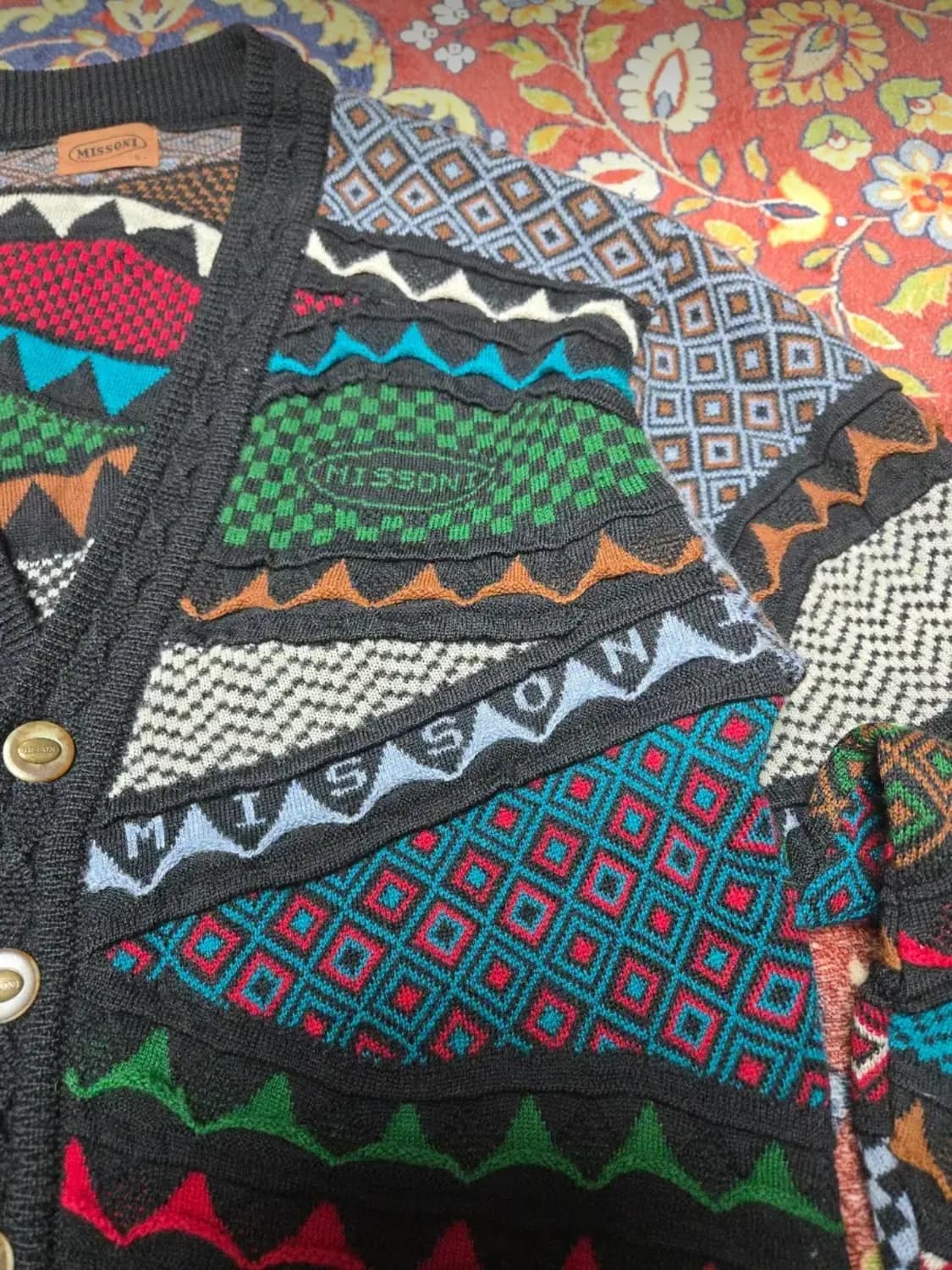 MISSONI (미쏘니) 순수 메리노 울 100% 빈티지 가디건 (S)
 상품이미지3