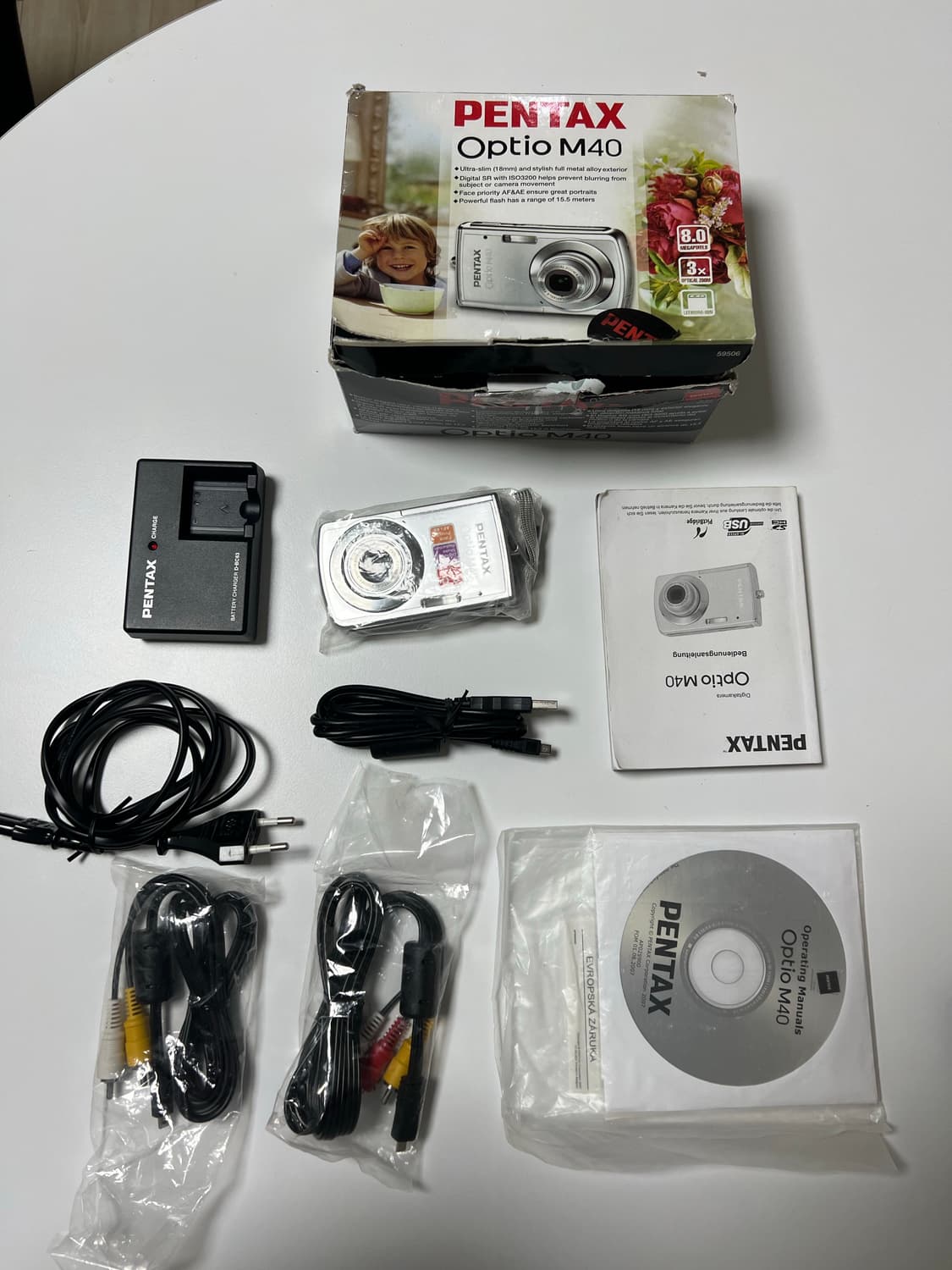 (풀박스) Pentax optio M40 실버 빈티지 디카 상품이미지3