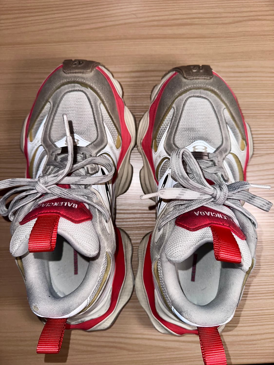 (42)발렌시아가 카고스니커즈 레드 상품이미지5