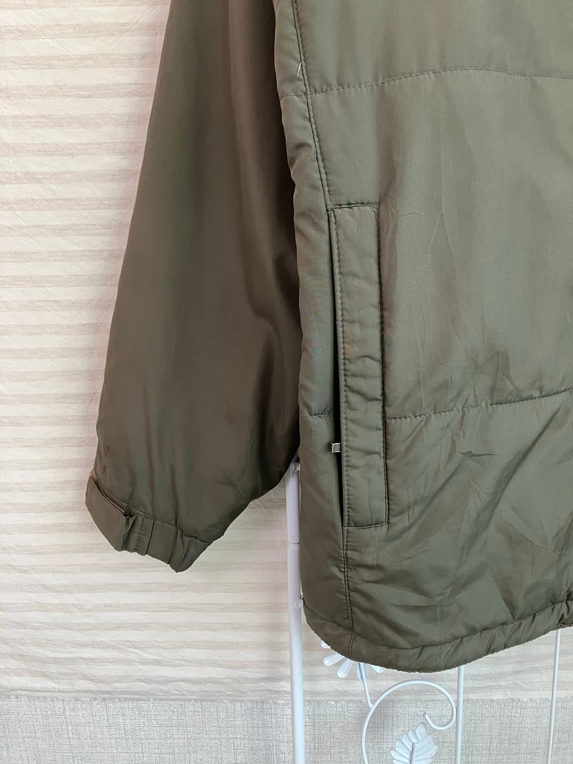 빈티지 카키 패딩 y2k 스트릿 갸루 펑키 일본빈티지517  상품이미지4