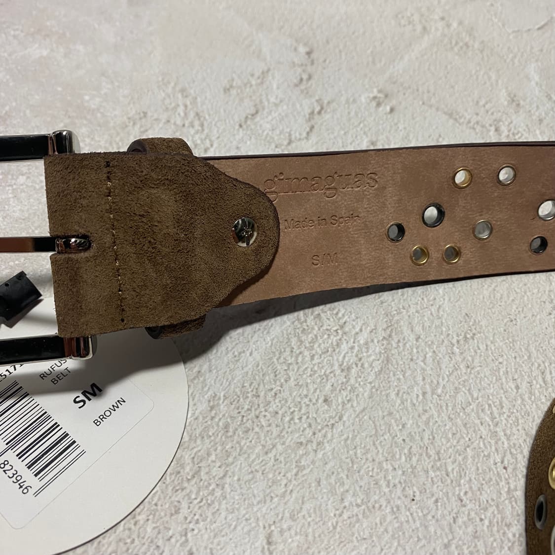[S/M,M/L] 기마구아스 Rufus 벨트 스웨이드 브라운 상품이미지3