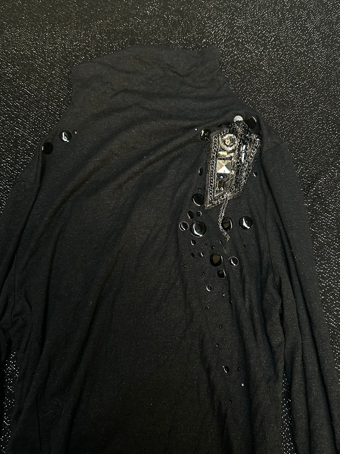 *rare design* 2000s 펑크 블랙 체인 롱슬리브  상품이미지2