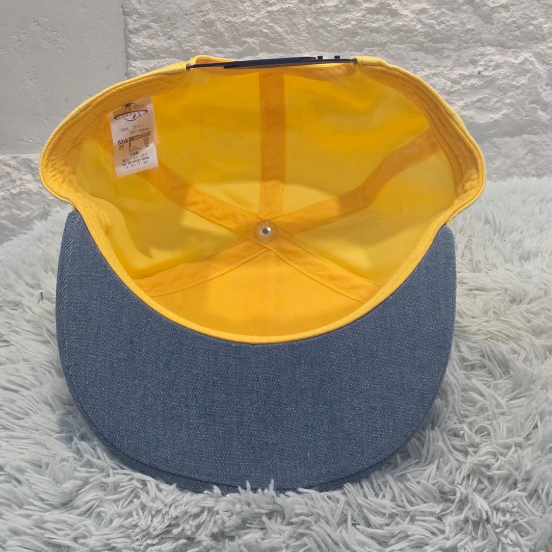 p2-3:미니언즈 옐로우 데님챙 스냅백 57-59cm 상품이미지6