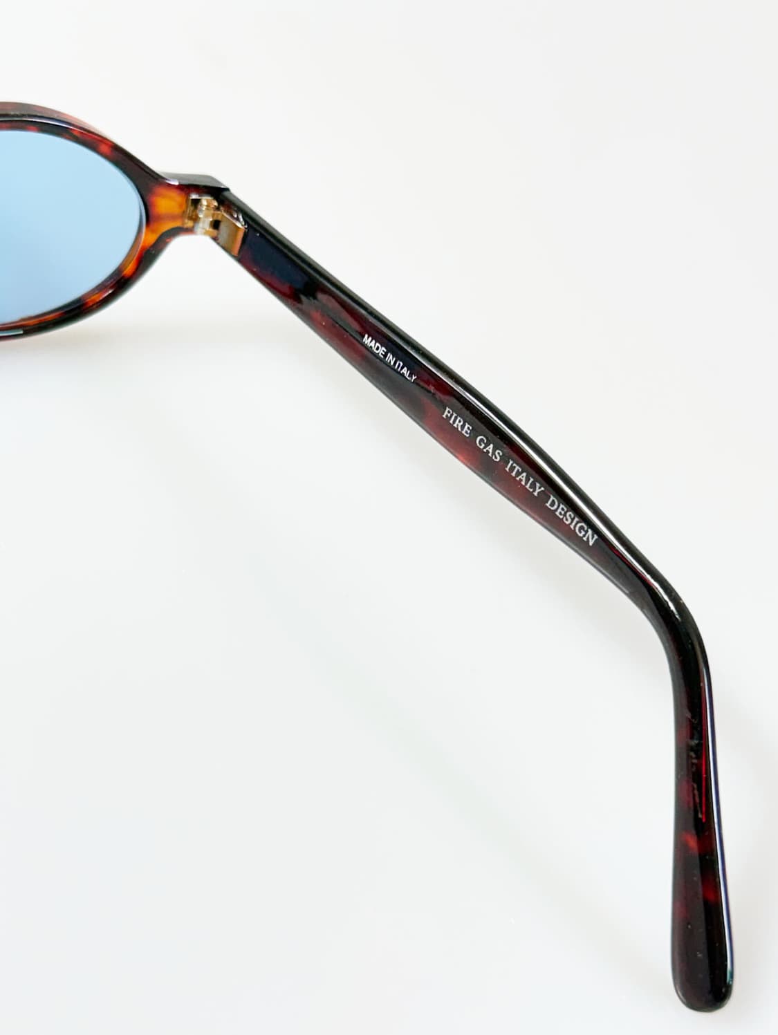 90s FIRE GAS 토터스쉘 오벌 뿔테 틴트 빈티지 선글라스 상품이미지6