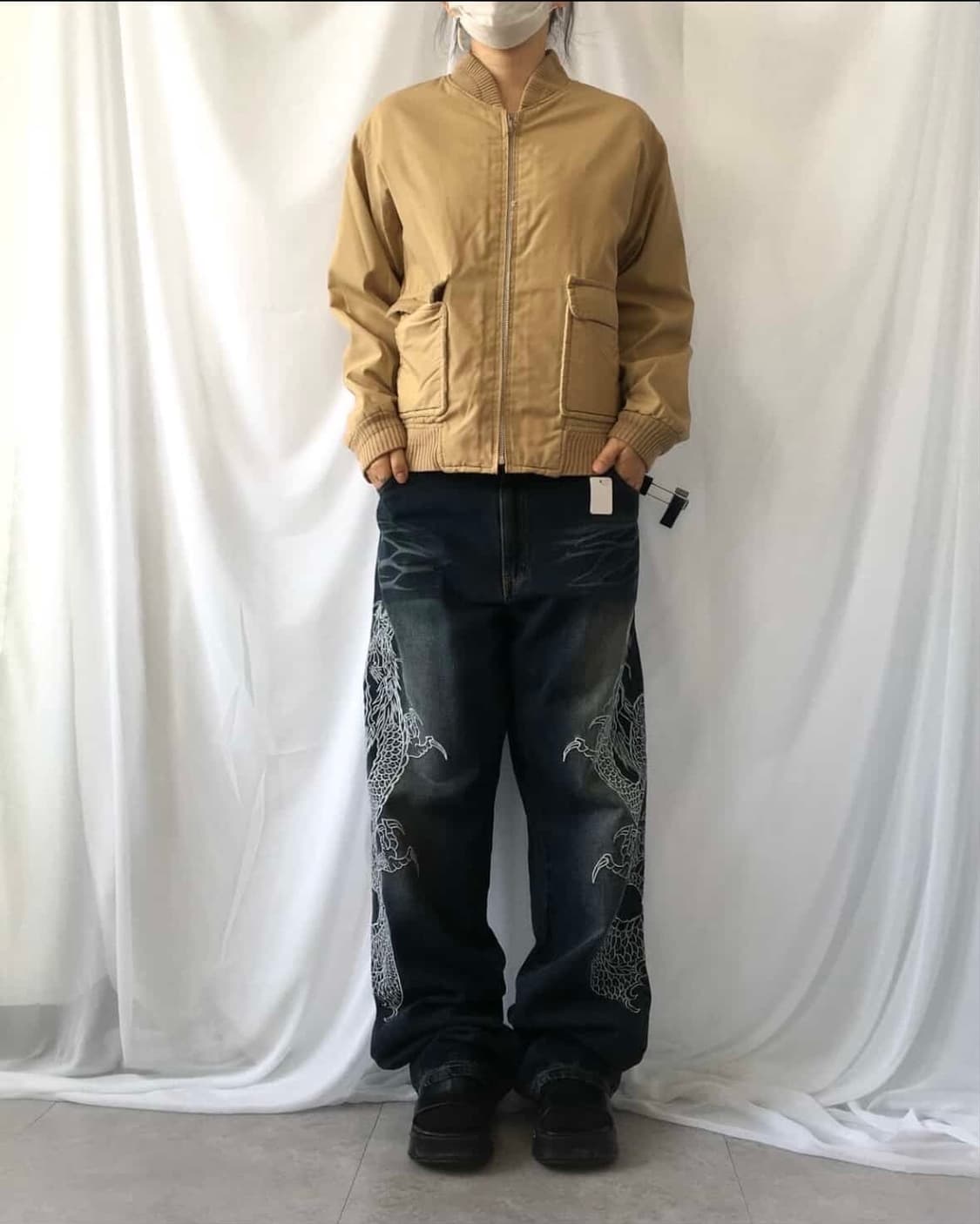 oriental needle work denim pants 오리엔탈팬츠 상품이미지1