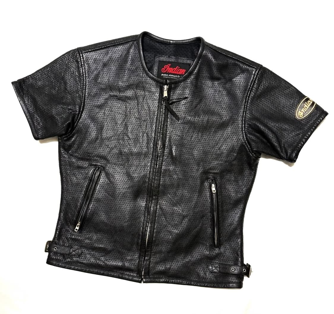 인디안 모터사이클 - 레더 하프 탑 상품이미지1