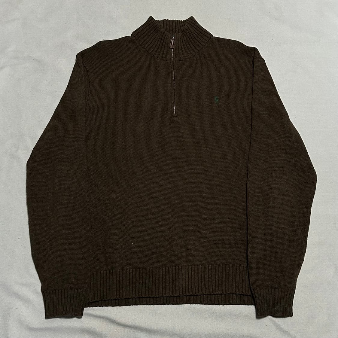 XL 폴로랄프로렌 그린 포니 코튼 반집업 니트 상품이미지2