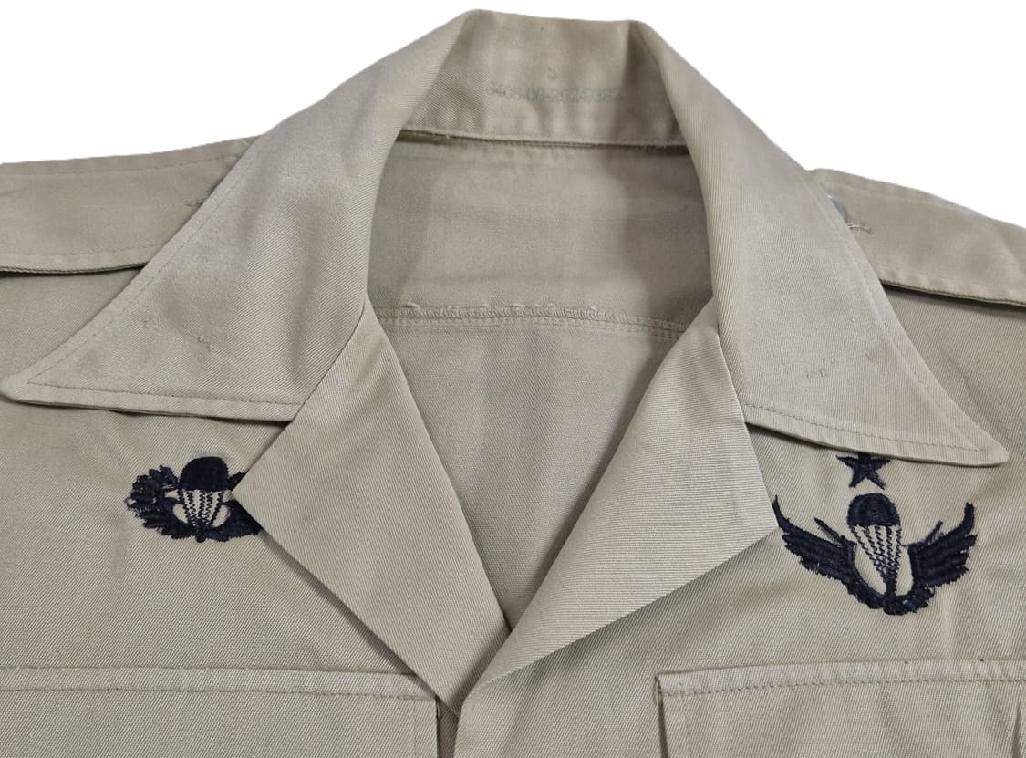 육군 구형 9공수특전여단 병장 정복 전투복 상의 카키 반팔 셔츠 (S) 상품이미지6