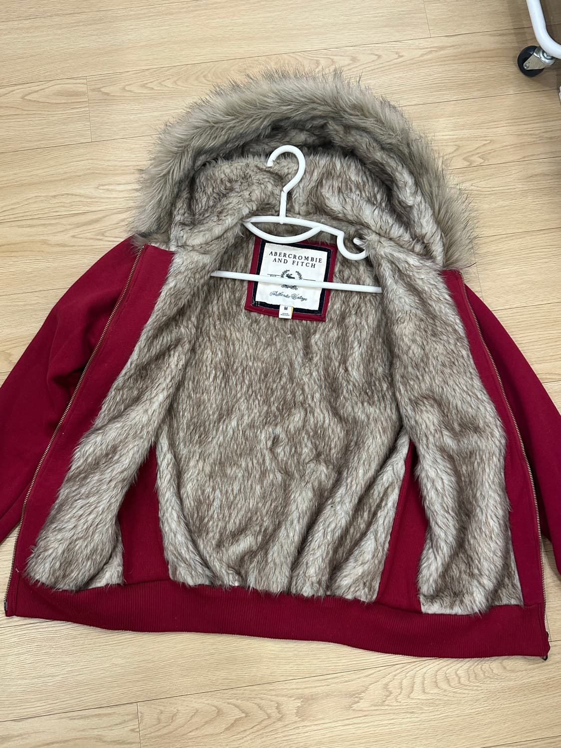 아베크롬비 앤 피치 레드 울프죠 털 후드집업 홀리스터 오네갸루 갸루 상품이미지2