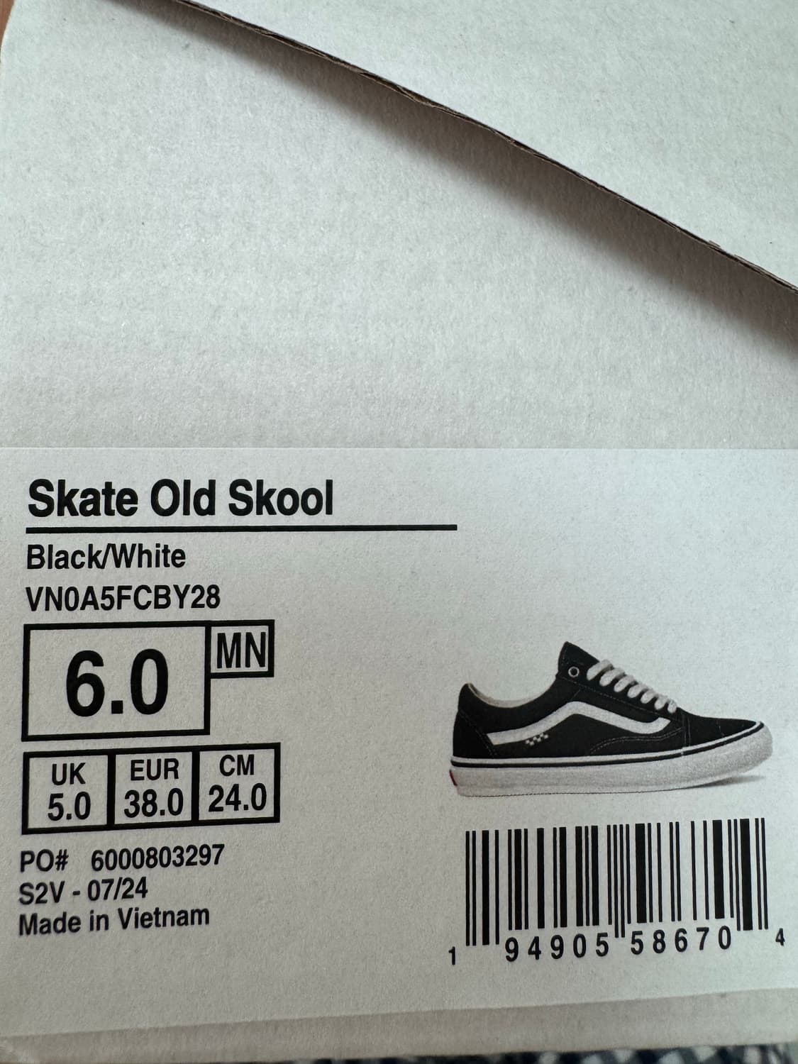 [240] 반스 올드스쿨 블랙 새상품 상품이미지3