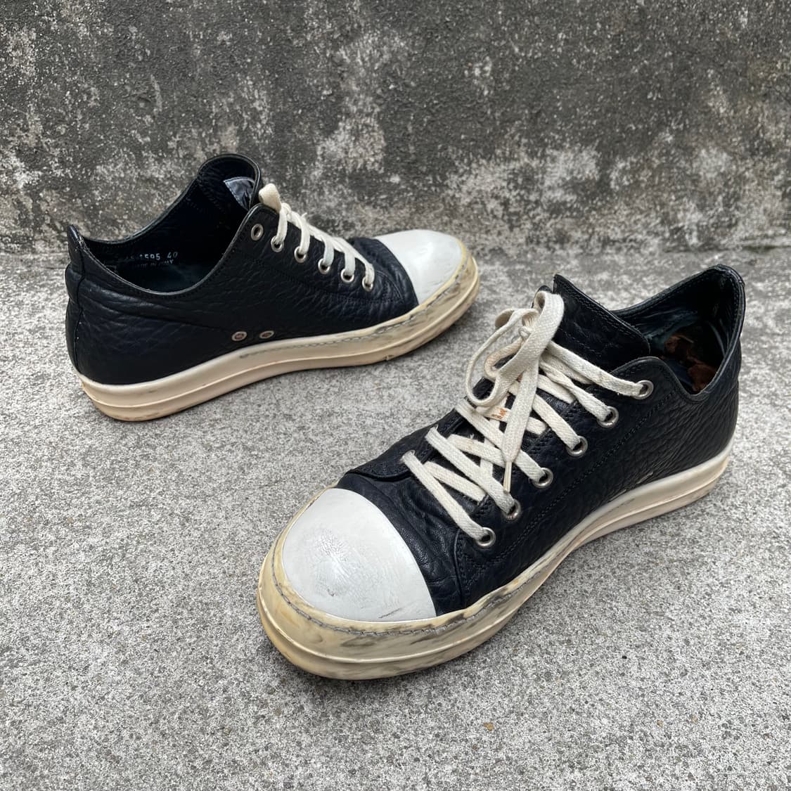 [40] RICK OWENS SS2015 레더 라몬즈 로우 상품이미지4