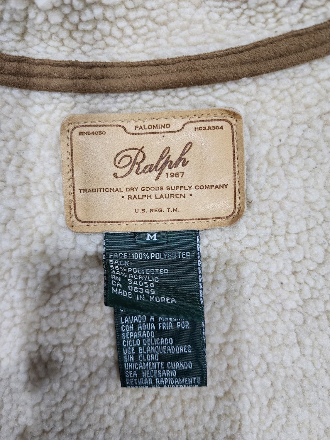 랄프로렌 팔로미노 페이즐리 페이크 스웨이드 무스탕 집업 코트 M 상품이미지8