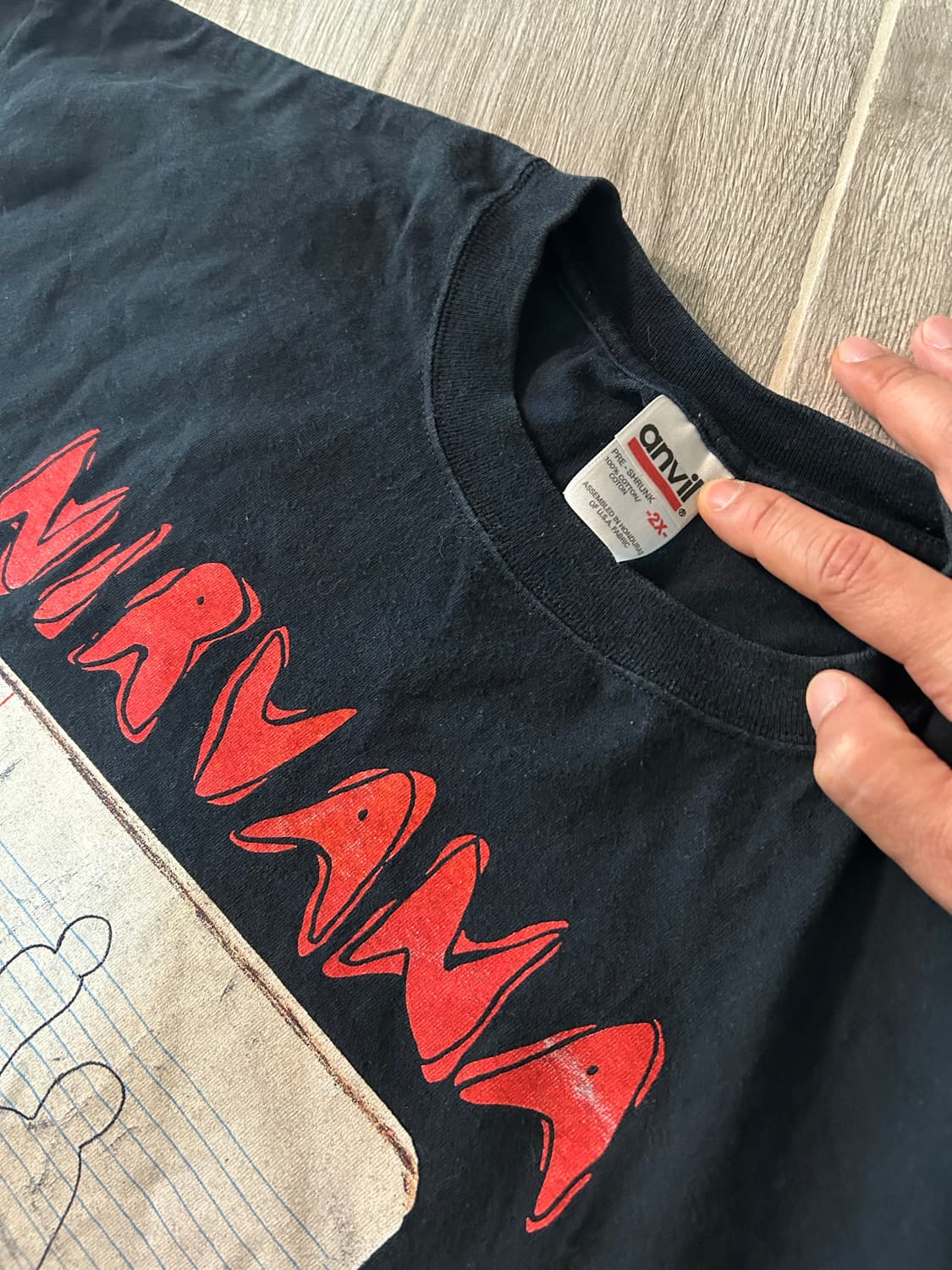 빈티지 너바나 고스트 노트북 티셔츠 xxl 2000년대 상품이미지3