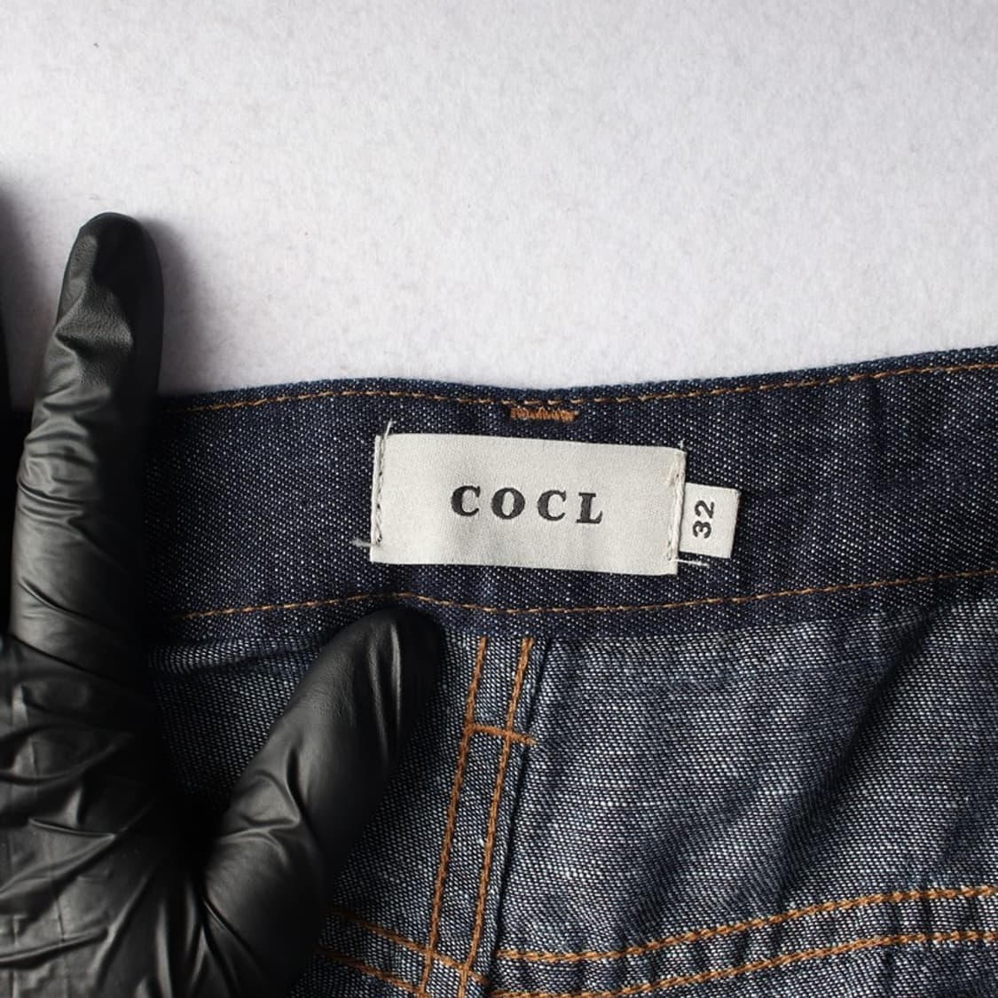 COCL 핀턱 디테일 인디고 와이드 데님쇼츠 32 상품이미지5
