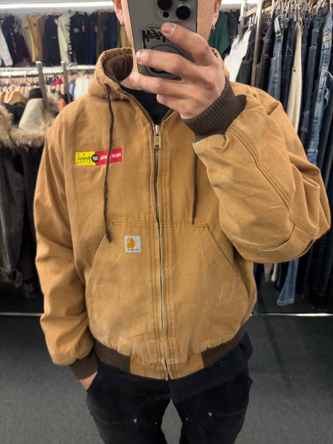 OS)칼하트 빈티지 패치 커스텀 엑티브 자켓 상품이미지1