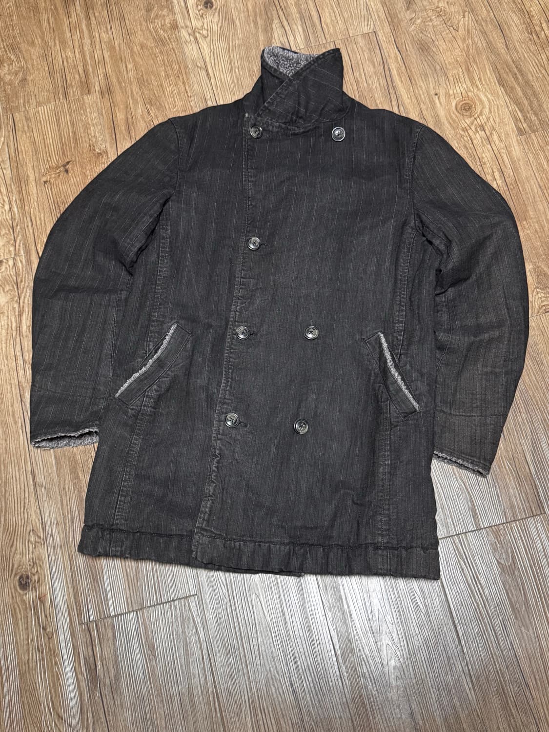 [L] 리바이스 핀스트라이프 데님 쉐르파 코트 상품이미지2