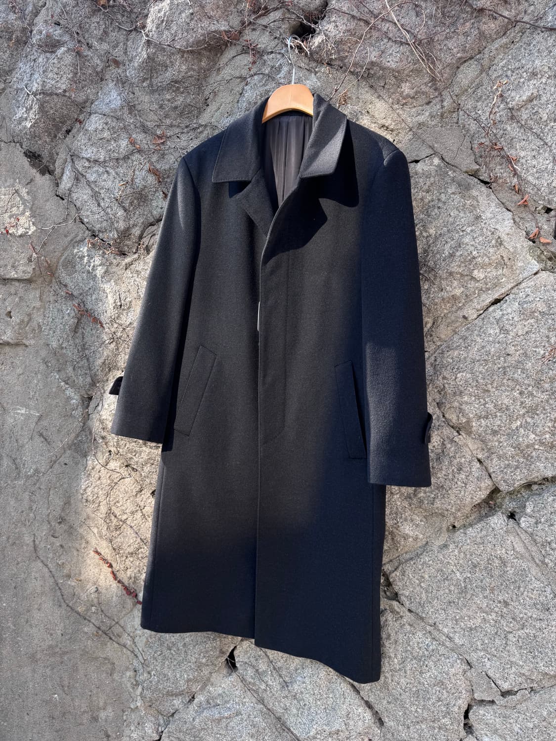 마에스트로 캐시미어 싱글 코트 블랙 B85 상품이미지1