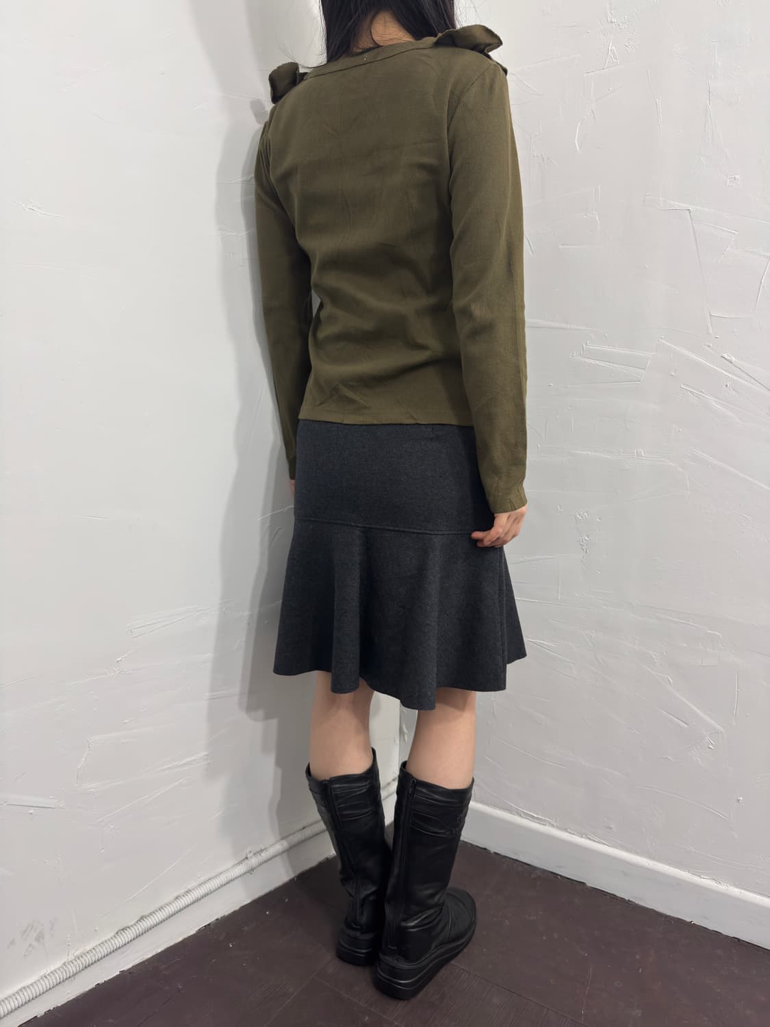 frill design knit cardigan 상품이미지4