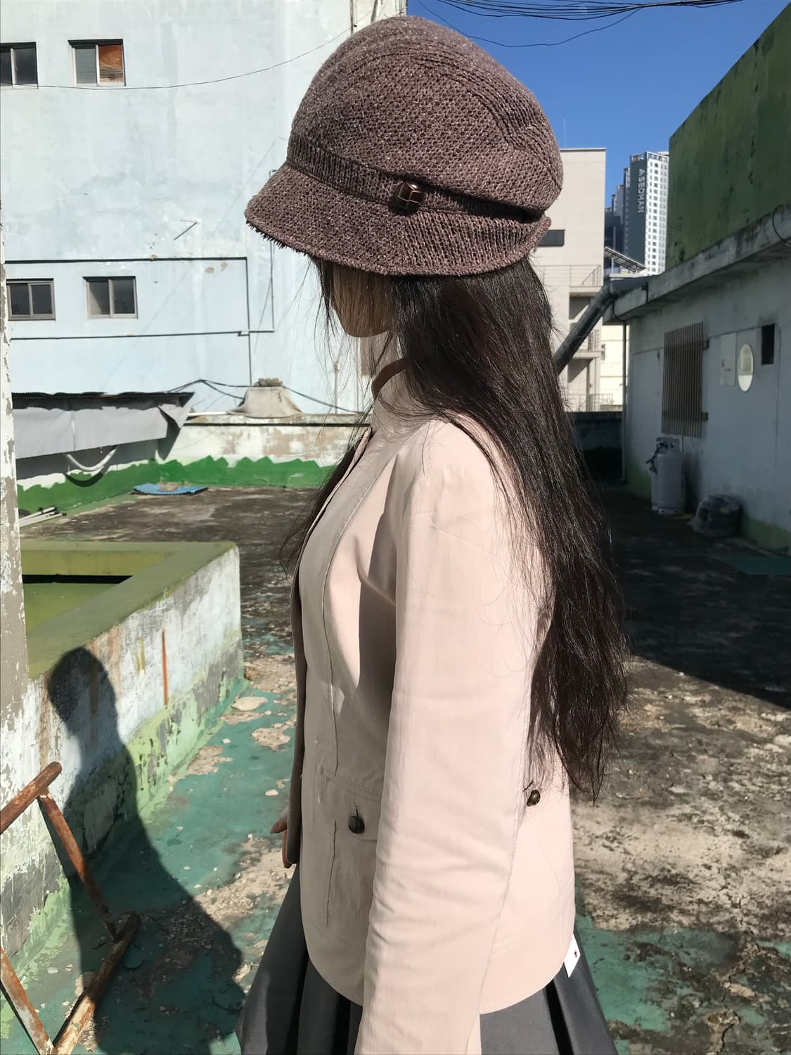 로즈 브라운 빈티지 캡 상품이미지2