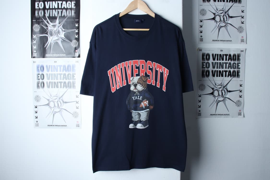 (XL-2XL) 예일 반팔 티셔츠 빅사이즈 불독 네이비-H31415 상품이미지2