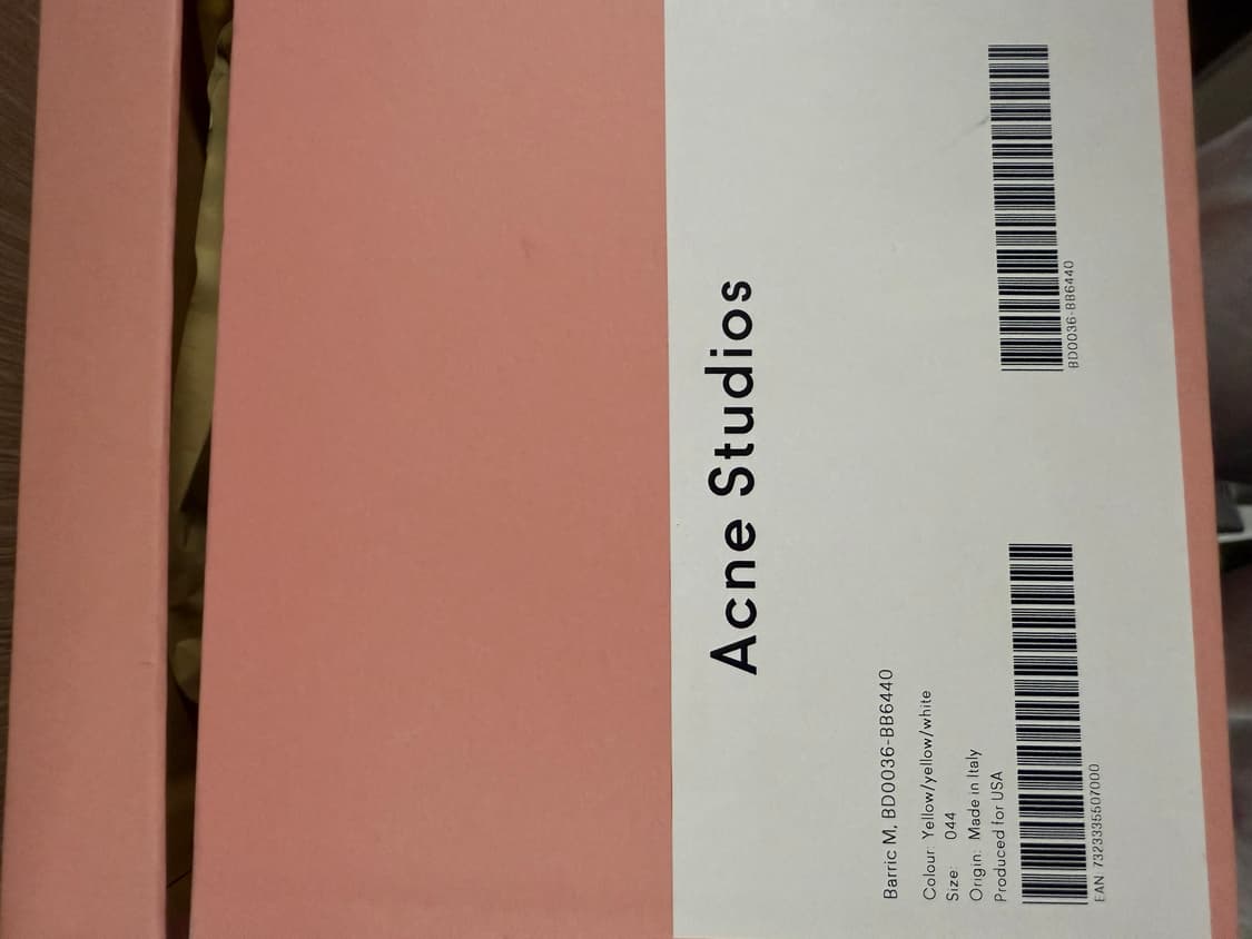 [44] 아크네 스튜디오 배릭 디컨스트럭티드 스니커즈 옐로우 상품이미지6