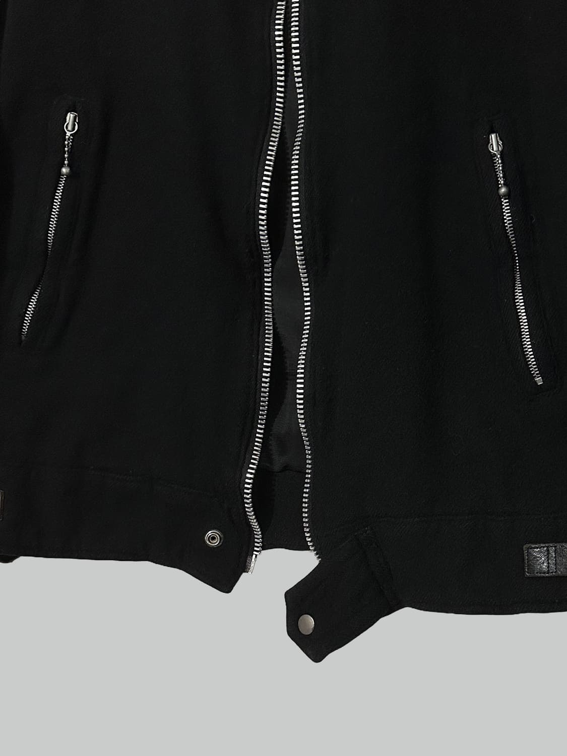 준야 와타나베 루이스 레더 축융 울 라이더 자켓 상품이미지4