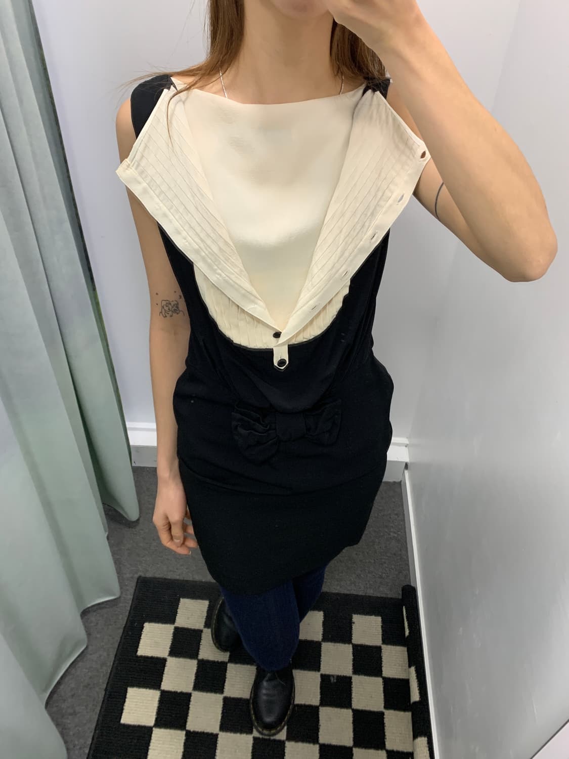 모스키노 턱시도 실크 블랙 원피스 상품이미지9