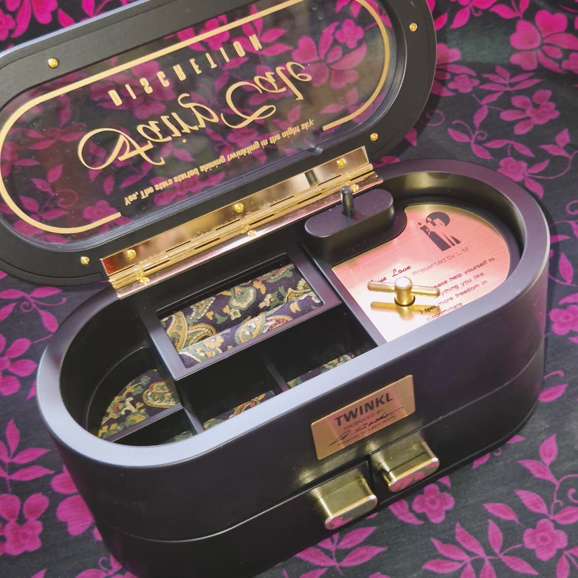 90s 트윙클 페이즐리 오르골 주얼리 보석함 상품이미지9