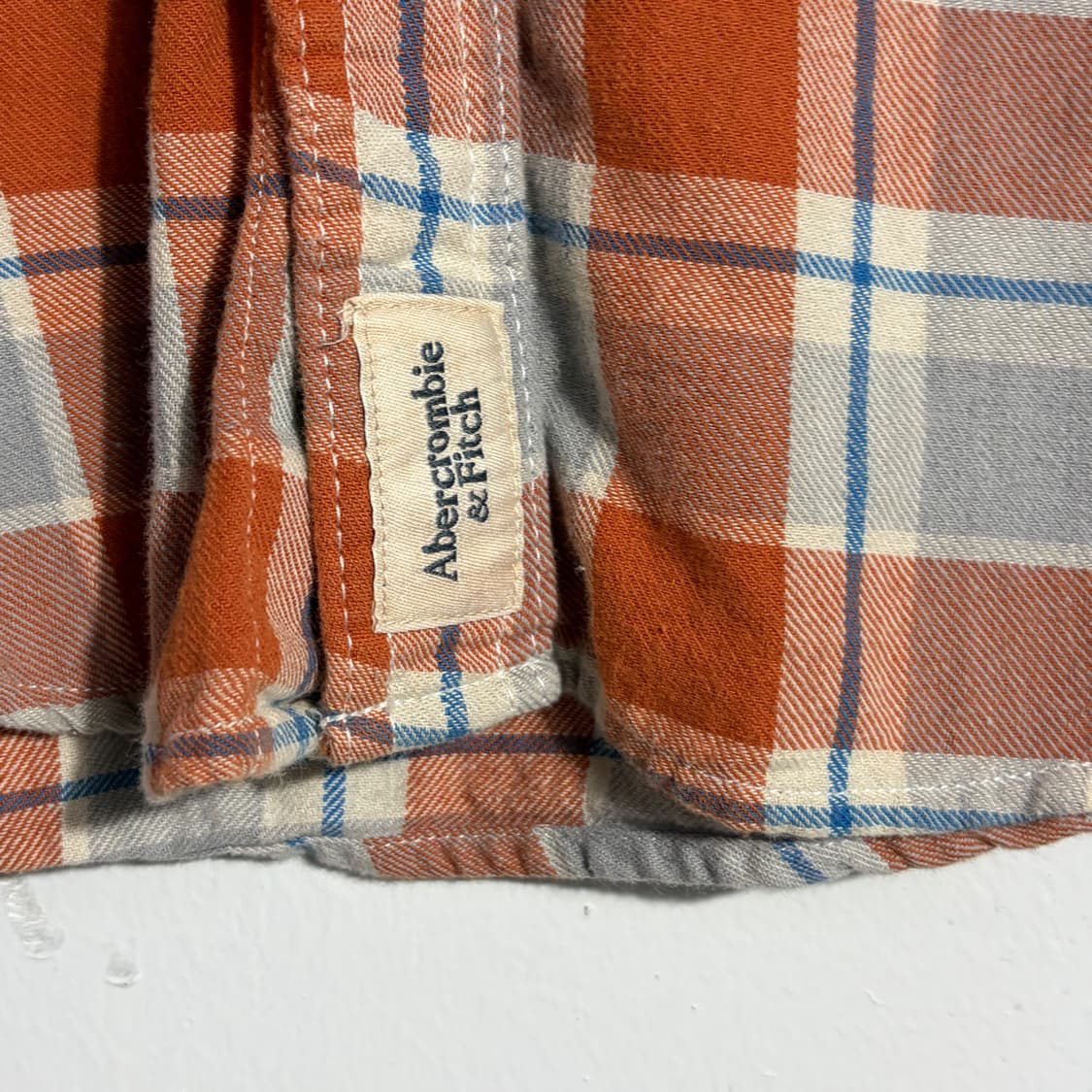 아베크롬비 빈티지 브릭 오렌지 체크 투포켓 셔츠 (무료배송) 상품이미지2